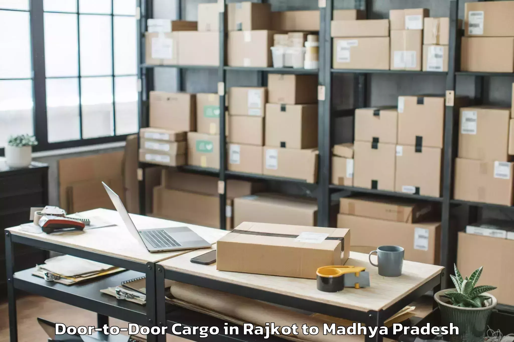 Top Rajkot to Nowrozabad Door To Door Cargo Available